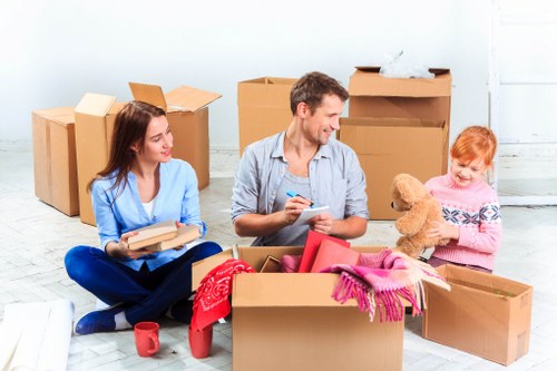 Flat removals planning in a Ruislip apartment building