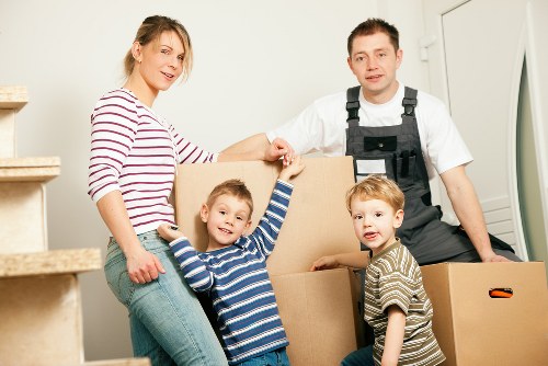 A moving team handling household belongings with care in Ruislip