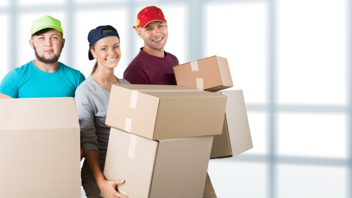 Packed home contents prepared for a move in Ruislip