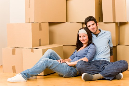 Local removals team handling student belongings in Ruislip