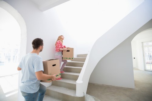 Furniture and boxes loaded into a removal van for a Ruislip relocation
