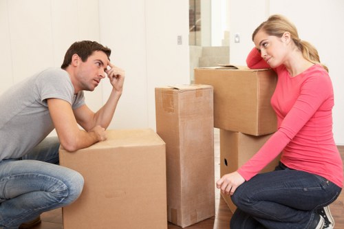 Local packing team handling fragile household items in Ruislip
