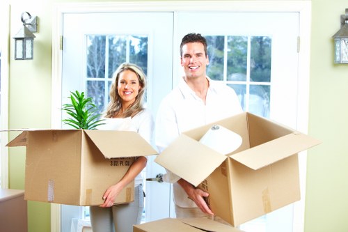 Careful unloading and room placement during a Ruislip house move